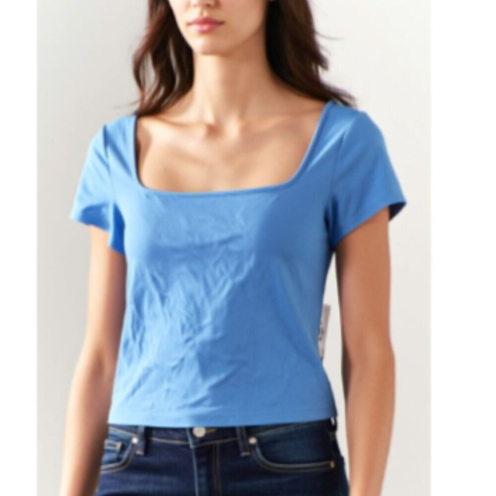 Sincerely Jules Blue blouse, NWT, Size Large (WST007)